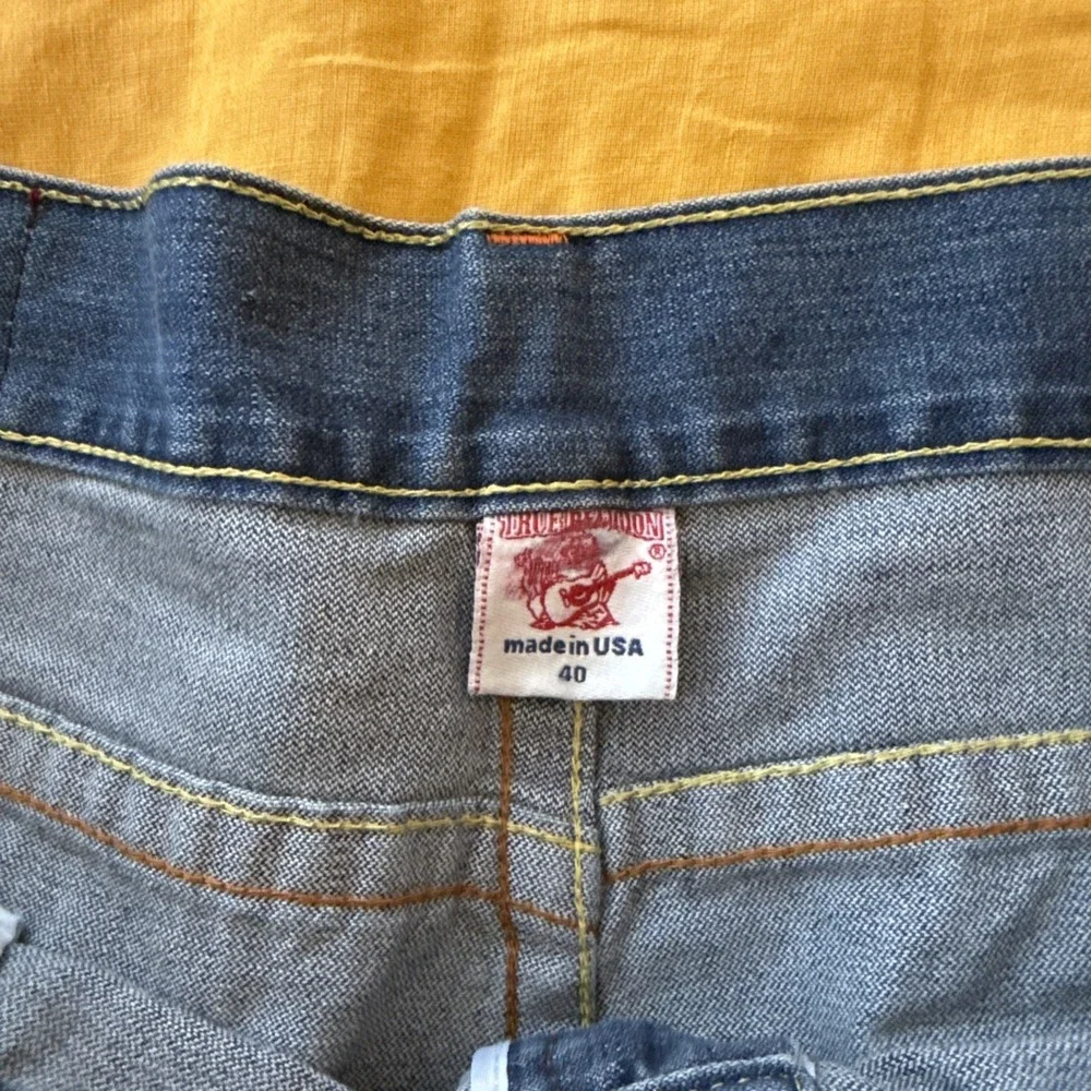 True‎ Religion Jeans 40x33 Mens Blue Billy Super T Denim Straight Flap Pockets